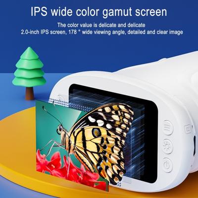 Kids Digital Microscope 1000X Mini Portable Pocket Microscope Camera with 2-Inch IPS Screen Built-in 8 LEDs Educational Magnifying Glass Toy