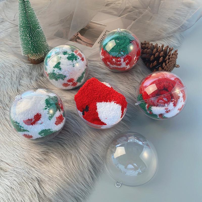 Clear Acrylic Christmas Hanging Decoration: Transparent, Round, Hollow Ball