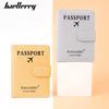 Baellerry Men and Women Pu Leather Short Purse RFID Card Holder Anti-magnetic Passport Holder Simple Snap Button Wallet