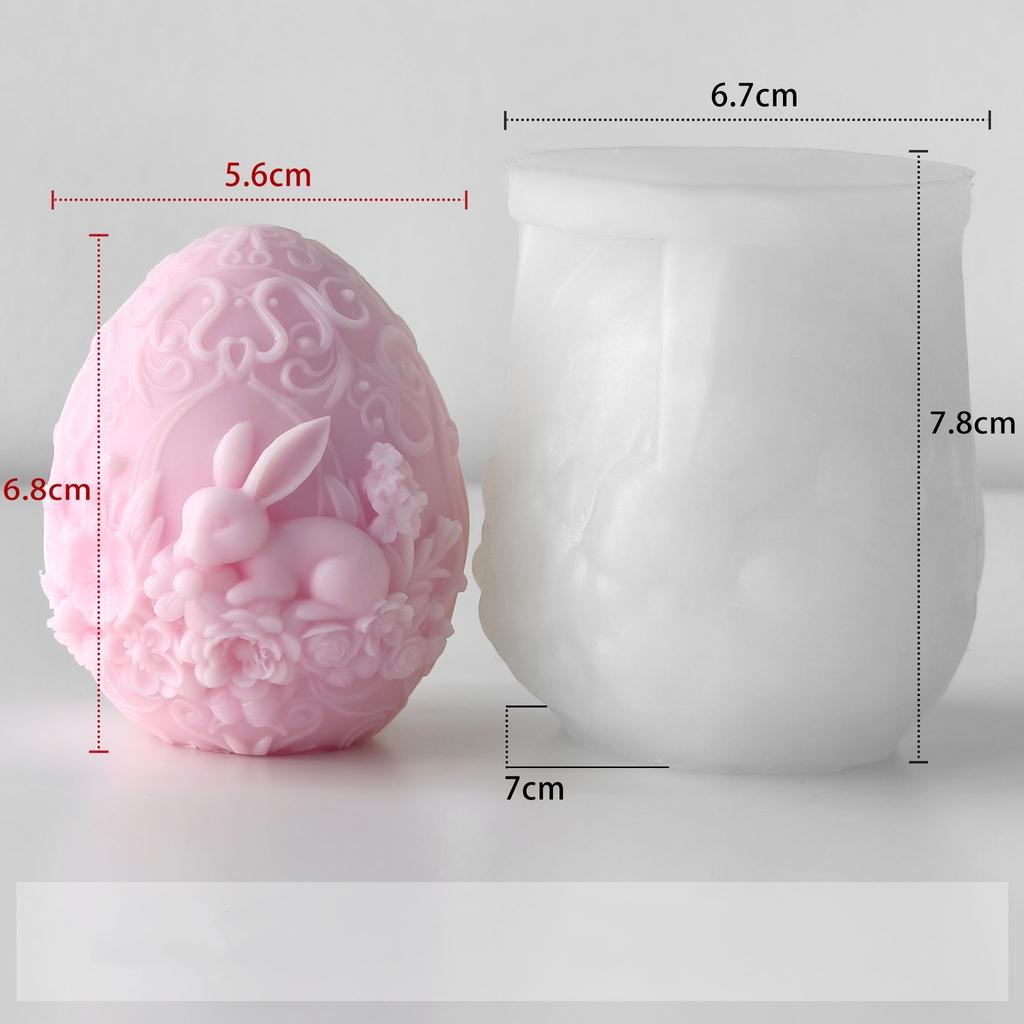 DIY Ouă de Iepuraș de Paște Mucegaiă Lumânare din Silicon 3D Reliefat Iepure Săpun Handmade Tencuială Rășină Ornamente Meșteșuguri Matrite Cadouri Decor