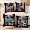 Best Grandparents Ever Cushion Cover Soft Plush Fabric DoubleSided Printed Cushion Covers for All Seasons Modern Home Decor