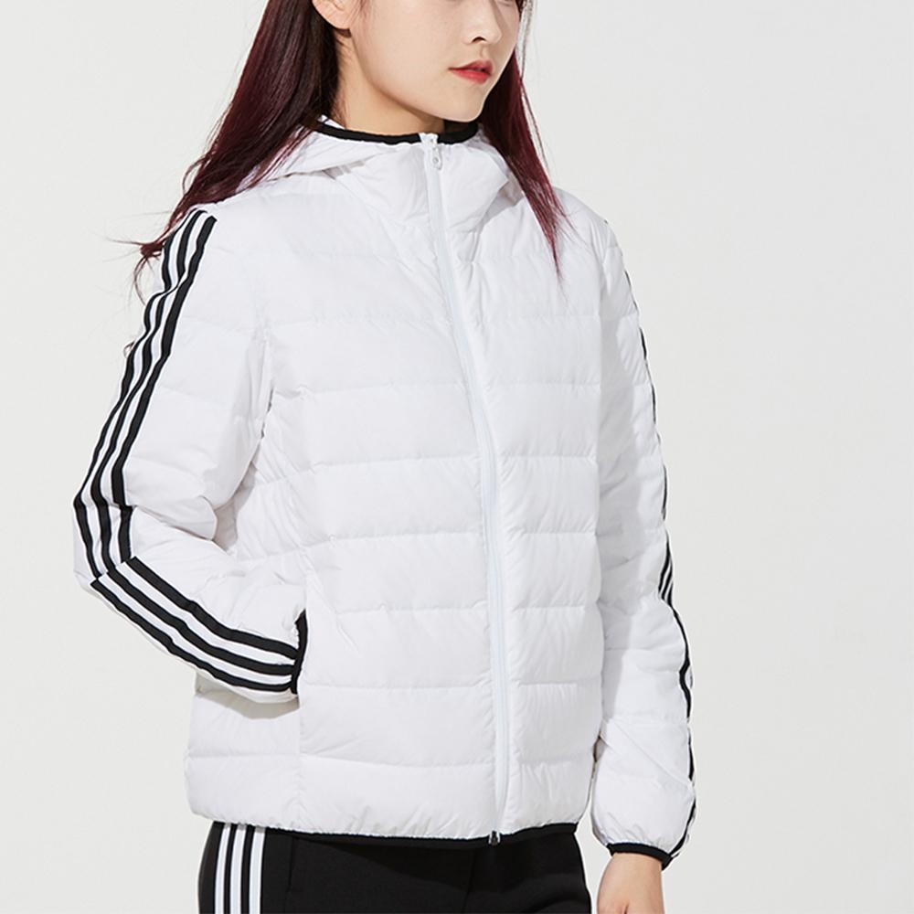 adidas Neo Lightweight Quilted Hooded Down Jacket Women Outerwear White HF0501