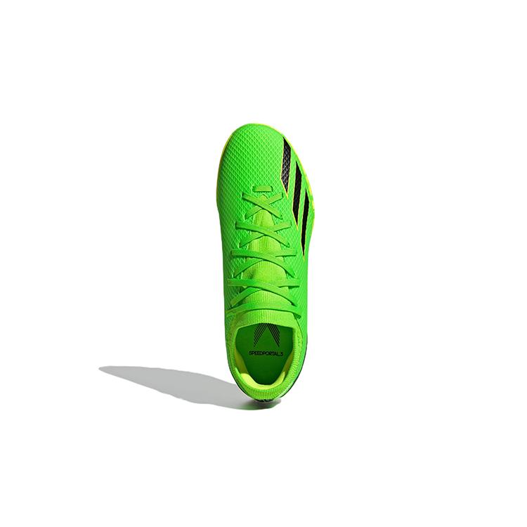 New Adidas X Speedportal 3 TF J Anti Slip Wear Resistant Low Top Kids' Soccer Shoes Neon Green Kids' GW8489