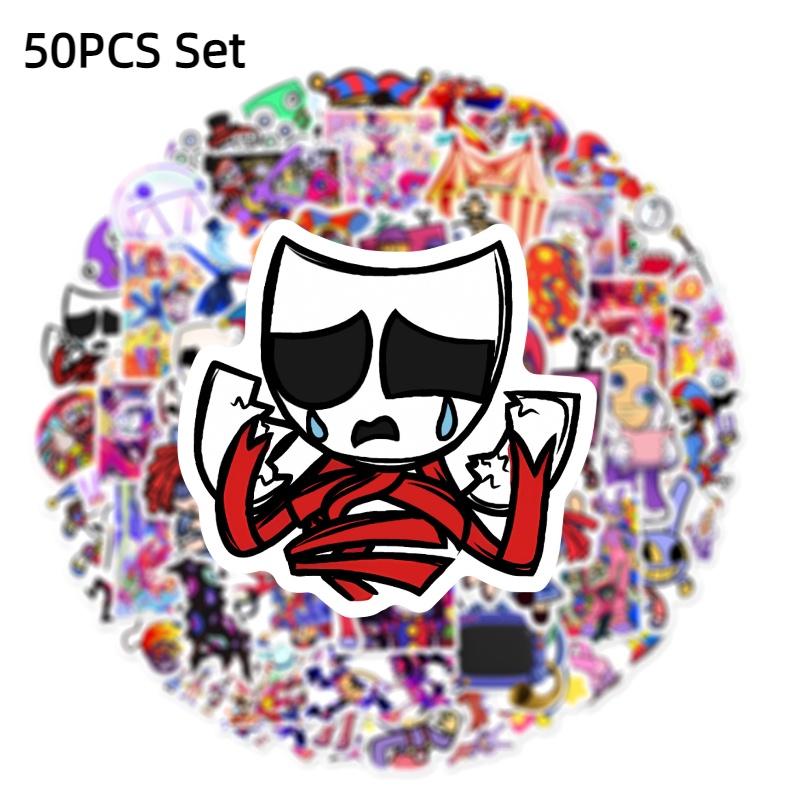 50 ks Úžasná sada samolepek Digitální cirkus Laptop Kufr Ruční účet Dekor