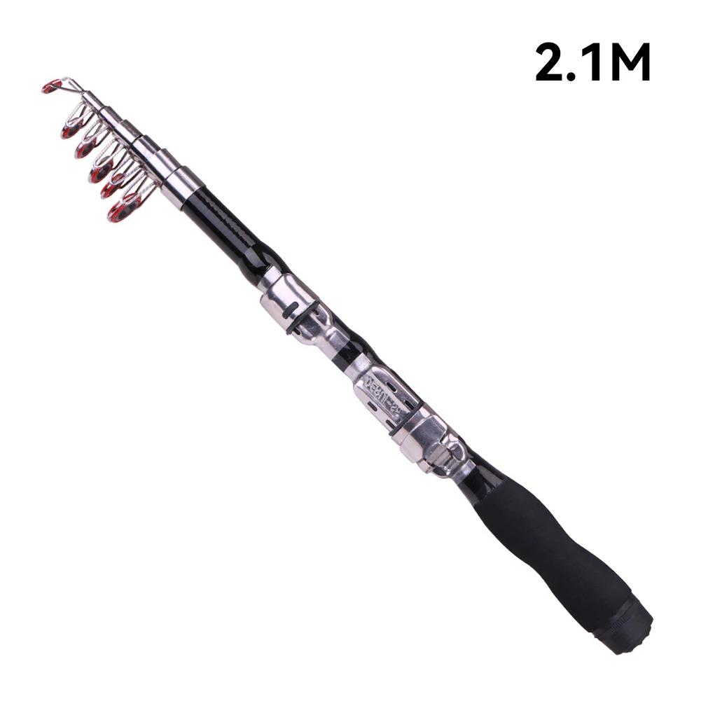 1.0m-2.3m Telescopic Fishing Rod Super Short Mini Glass Fishing Rod Portable Bass Bait Casting Rod for Outdoor Fishing Wholesale