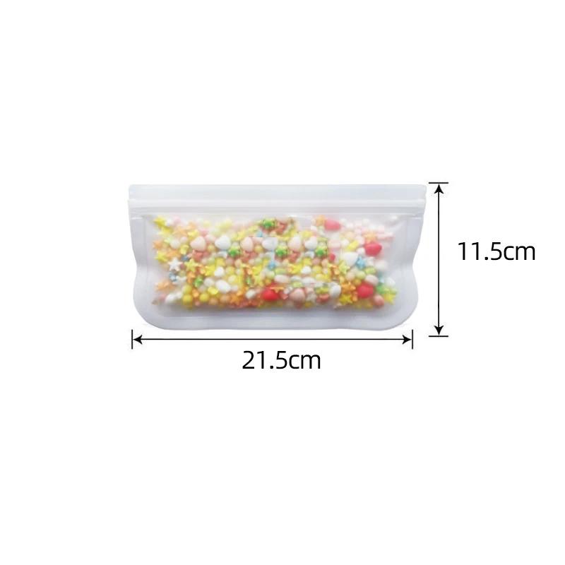 Recipientes de armazenamento de alimentos de silicone sacos de armazenamento de alimentos reutilizáveis ​​sacos de almoço levante-se zip fechado saco copo alimentos frescos recipientes à prova de vazamento