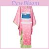 Demon Slayer Kanroji Mitsuri Cosplay Costume With Polyester Fabric For Anime Role Play