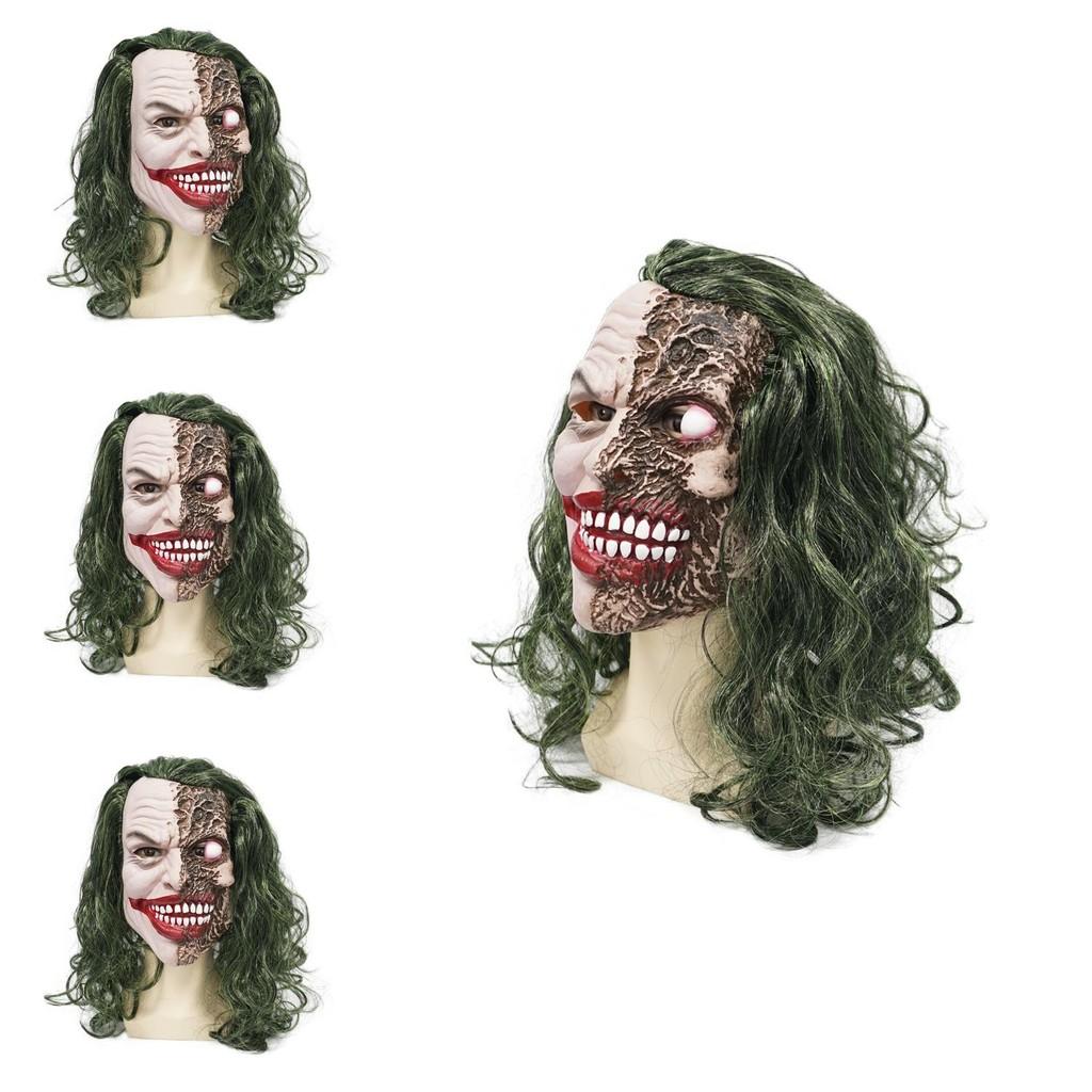 Latex Joker Head Mask With Large Eyes For Halloween Costume And Pranks