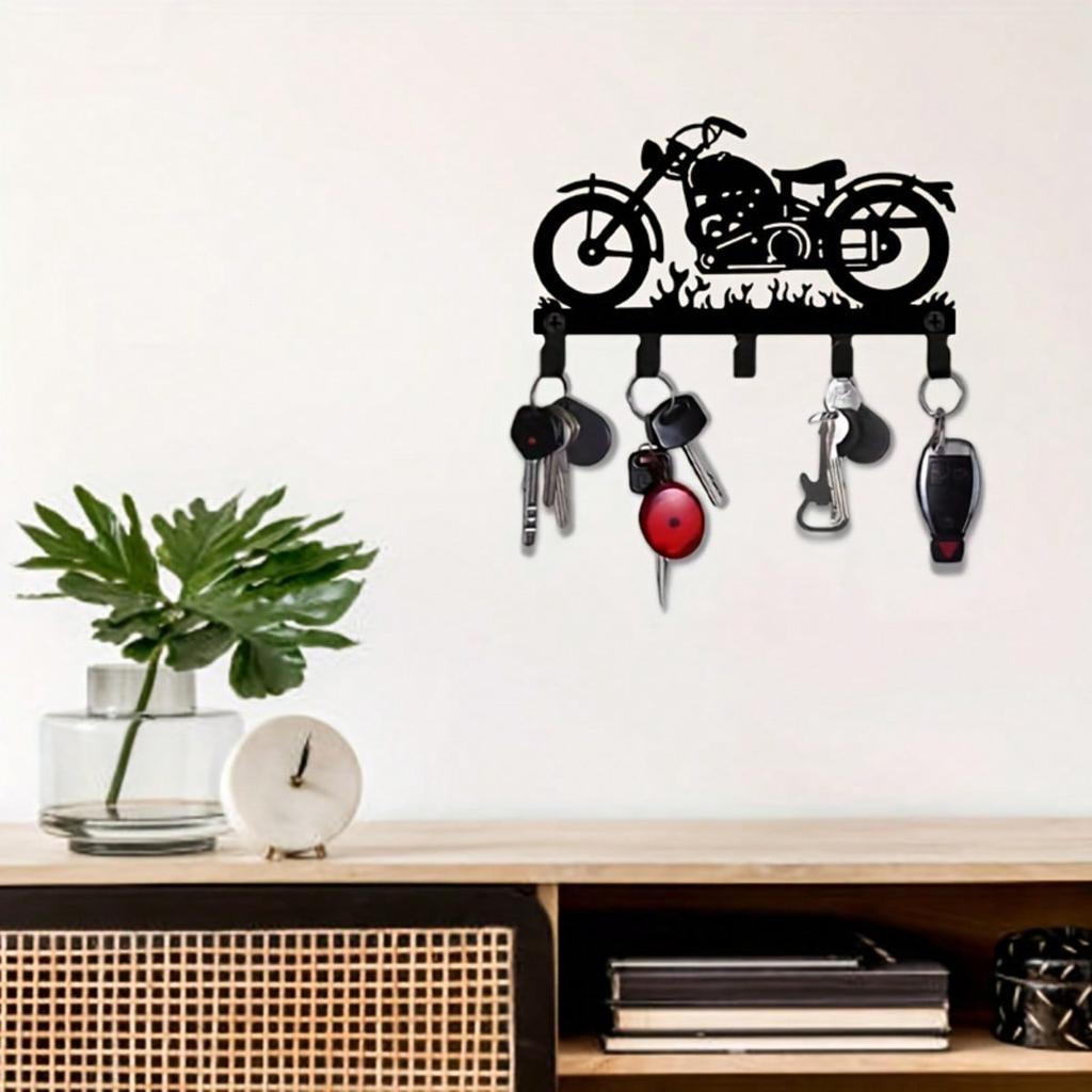 Multifunctional Metal Key Holder Wall Mounted Organizer for Kitchen Bathroom Entryway