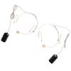 Head Mounted Wireless Microphone 2.4G Wireless 2 Transmitter and 1 Receiver Headset Mic