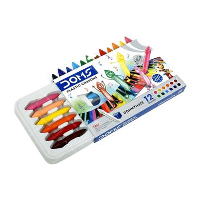 Doms Dommymate 12 Shades Plastic Crayons Erasable Sharpenable Art Set For Kids Drawing  Pack of 1 India