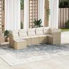 VidaXL Garden Lounge Set with Cushions 7 Pcs Beige Braided Resin 3217968