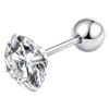 Silver Needle Shiny Zircon Stud Earrings Women Style Cute Sweet Jewelry Accessories Simple  Jewelry Accessories