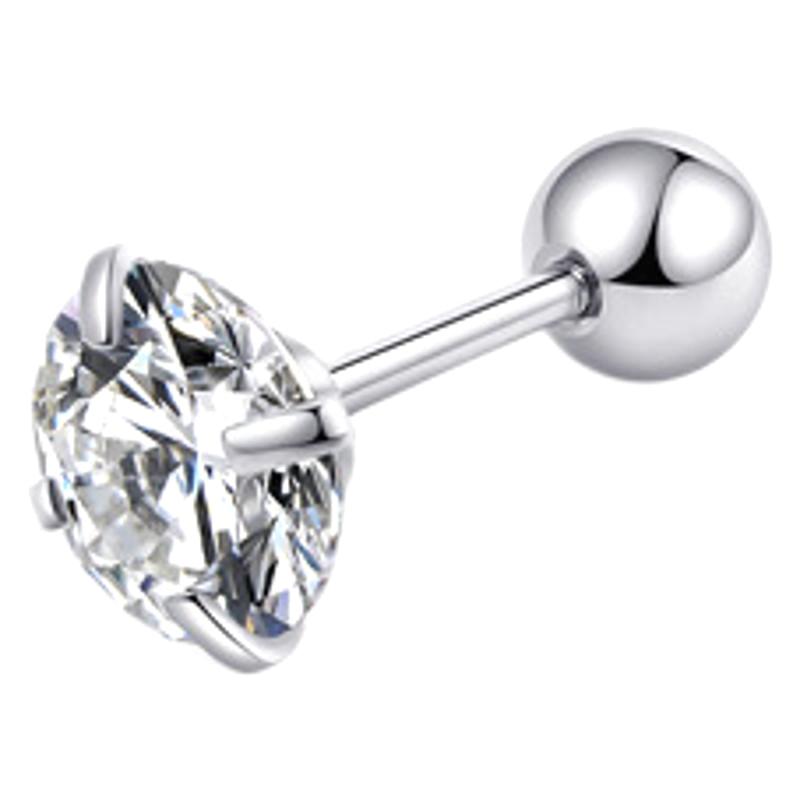 Silver Needle Shiny Zircon Stud Earrings Women Style Cute Sweet Jewelry Accessories Simple  Jewelry Accessories