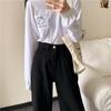 White High-Waisted Loose Straight Jeans: 2023 Trendy Korean-Style Women's Versatile Trousers for Spring and Summer