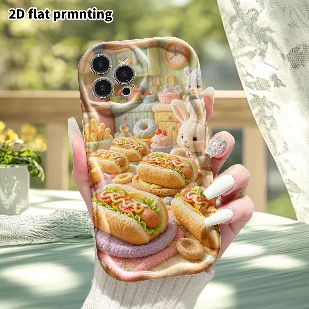 Phone Case: 2D flat, fits iPhone 18, 17, 16, 15, 14, 13, 12Pro protective case, plush kitchen, perfect Christmas and Halloween holiday gift