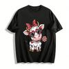 Cute Cow with Heart Sunglasses Print Casual Top Pure Cotton T-shirt