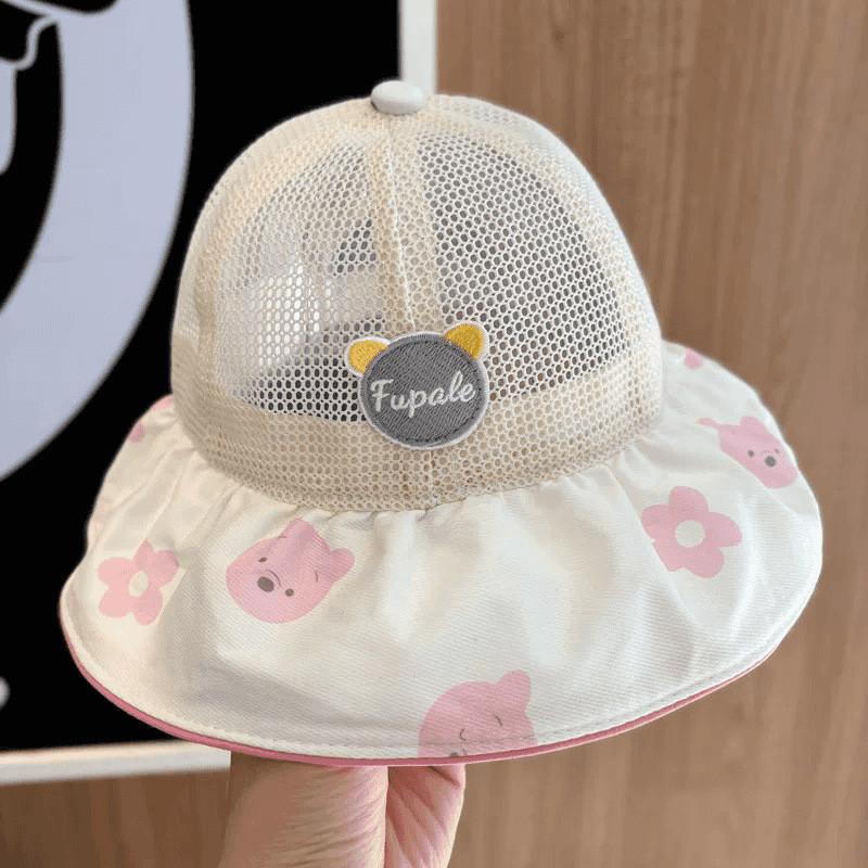 

Baby Sun Hat Summer Mesh Large Brim Sun Protection For Toddler Boys Girls рожевий