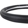 CAR-GRAND Carbon Fiber Steering Wheel Cover, Premium Breathable Leather Sporty Wheel Protection Interior Accessories Standard Size[14" 1/2-15"]