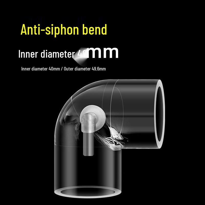 Transparent Anti-Siphon Elbow Pipe Fittings for Fish Tanks - Waterproof, Anti-Backflow, and Anti-Suction Filters