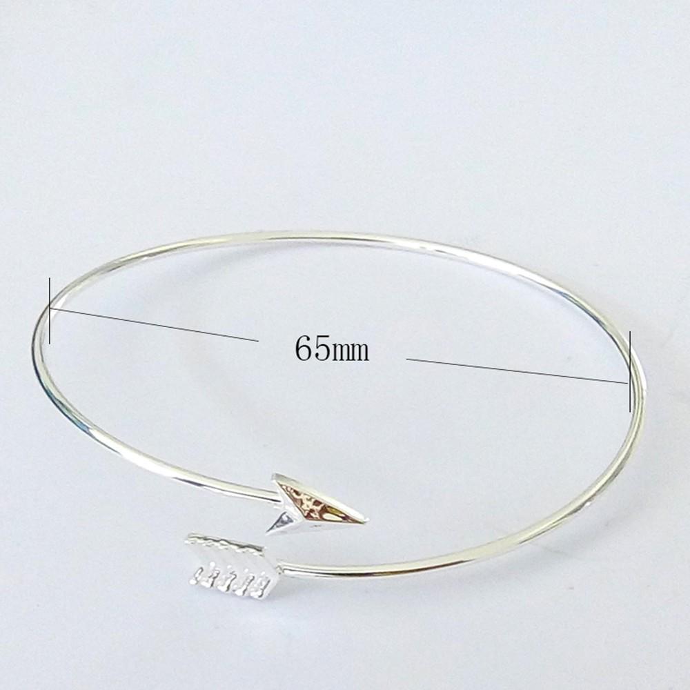 2pcs Jewerly Women Gothic Adjustable Open Bangle Arrow Bracelet Upper Arm Cuff