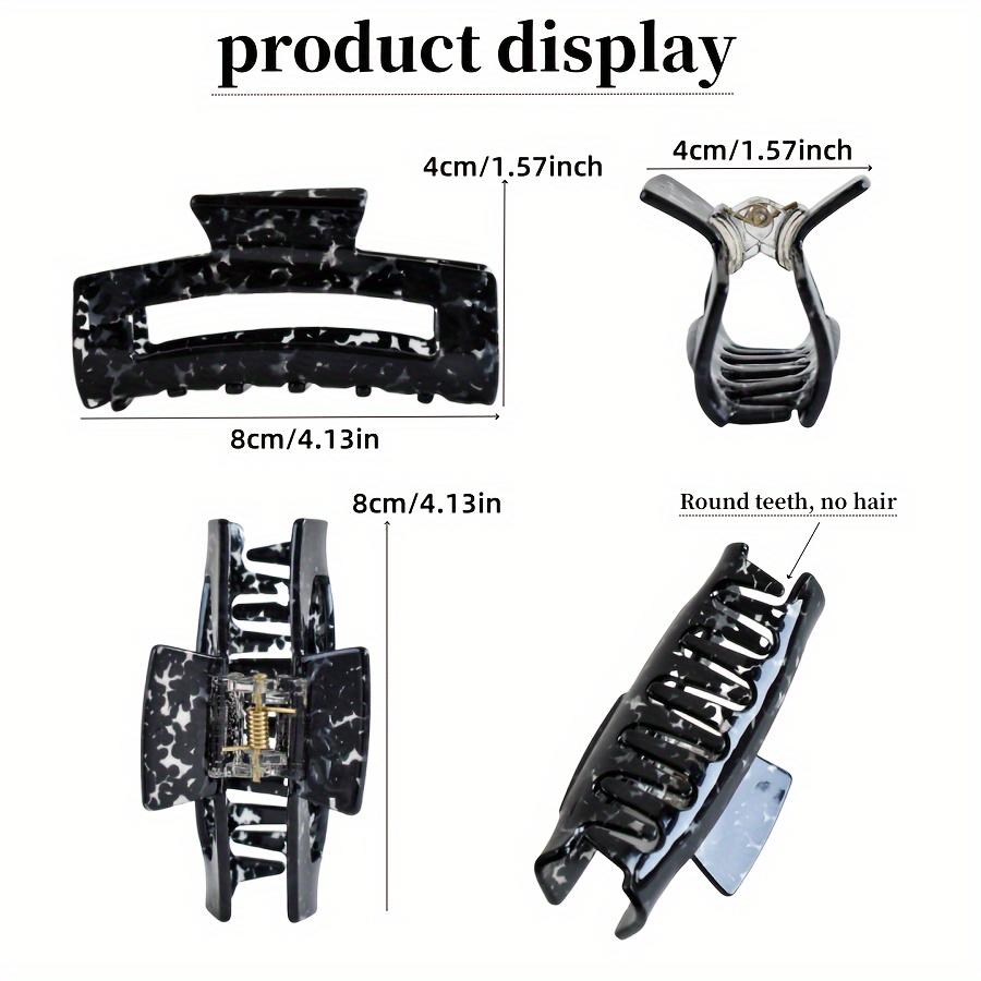 1 Piece Set for Women Multicolor Acetate Rectangular Shark Clip Y2K Style for Daily Life Wear Thick Hair Thin Hair for Casual Us