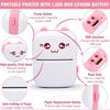 Portable Printer Bluetooth Connection Inkless Thermal Student Pocket Mini Label Printer School Office Supplies Stationery