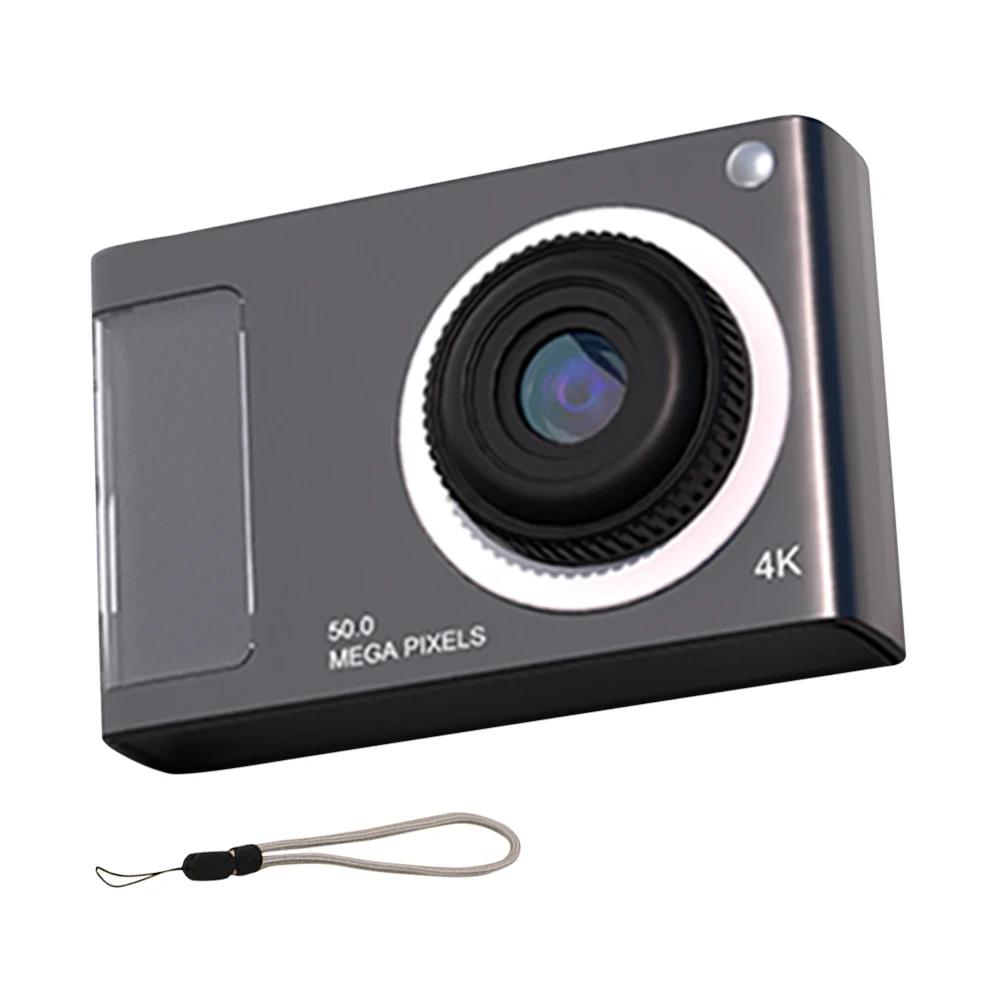 4K HD Digital Camera 2.4in IPS Display 48MP 16X Zoom Video Camera with Fill Light Anti-Shake Student Selfie Camera for Kid Adult