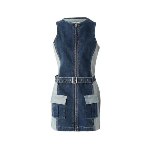 The Ragged Priest Womens/Ladies Denim Belted Mini Dress