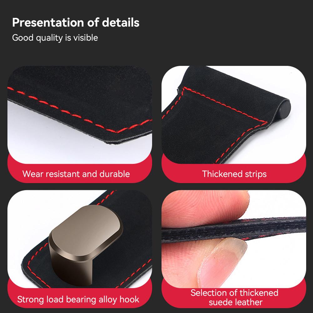 Universal Car Glove Box Hooks Passenger Purse Bag Hanger Hat Holder Interior Storage Auto Suede Accessories Hook