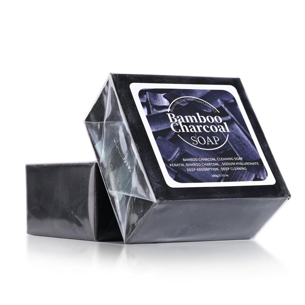 Handmade Turmeric Bamboo Charcoal Soap with Aloe, Papaya, Goat Milk, Sea Salt & Essential Oils
