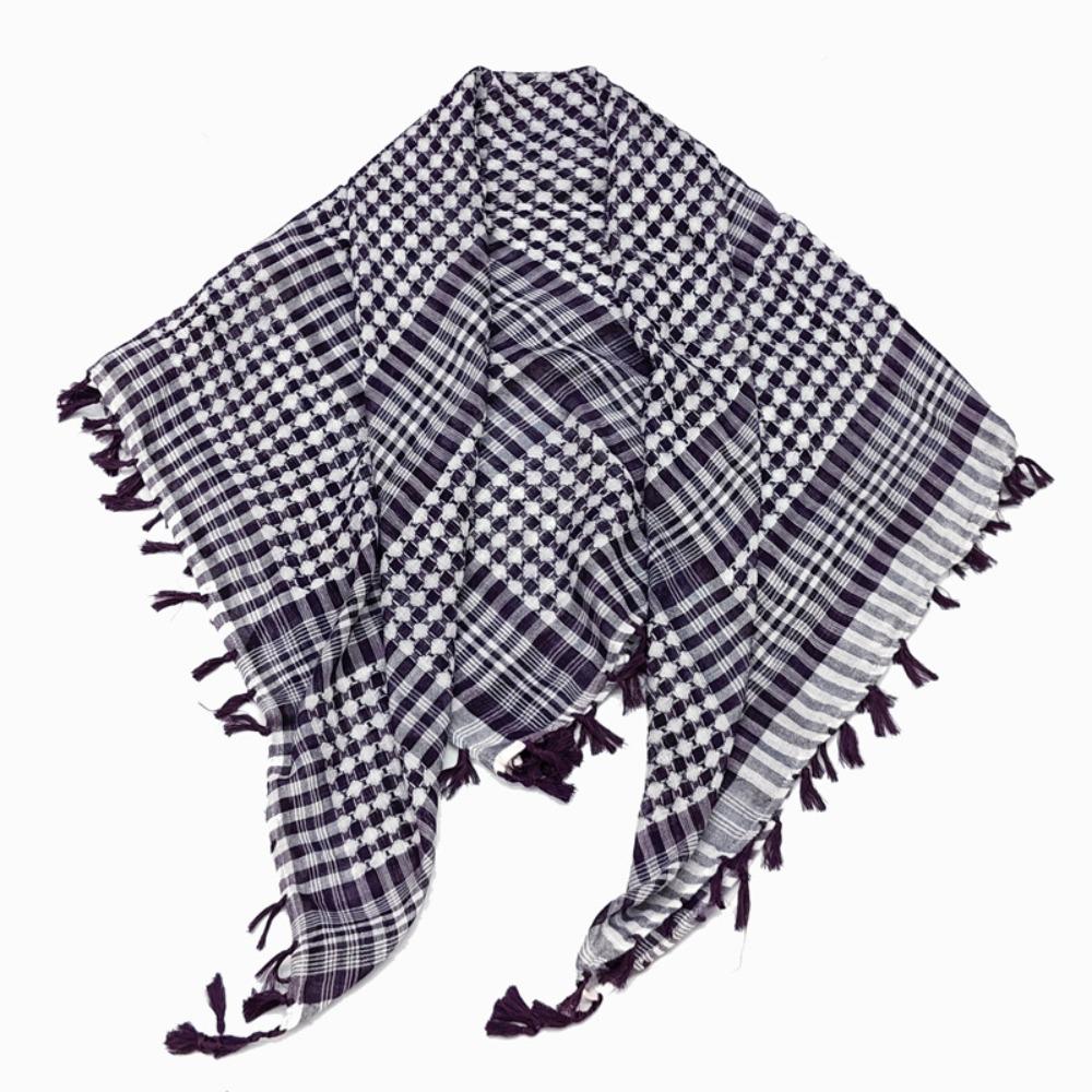 

Costume Arab Shemagh Headscarf Large Bandana Keffiyeh New Head Neck Scarf for Men Women фіолетовий