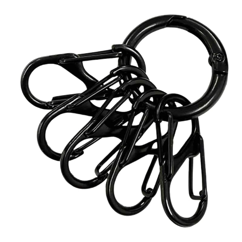 

[arcade] key ring carabiner Fashionable men s ladies key case key ring silver gold black Gunmetal Black (C type)