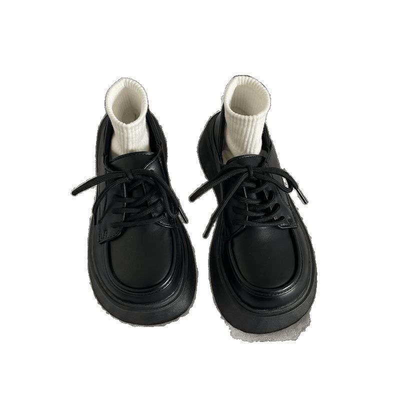 Britischer Stil kleine Lederschuhe Damen Frühling und Herbst 2025 neu Muffin dicke Sohle erhöhend Japanisch jk Mary Jane großer Kopf einzelne Schuhe