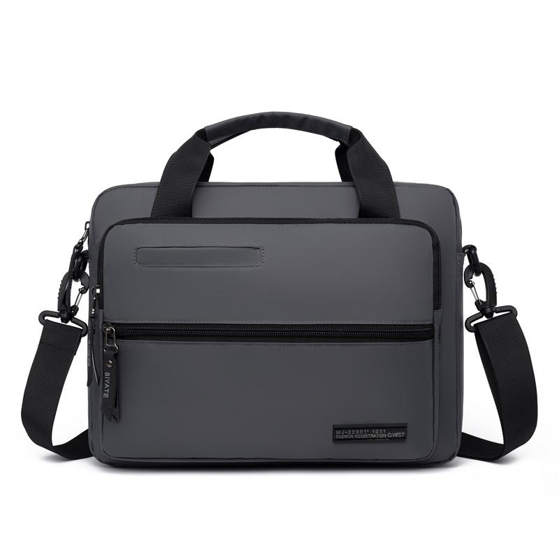 Shoulder Bag Men's Business Handbag Solid Color Travel Bag Large Capacity Crossbody Bag