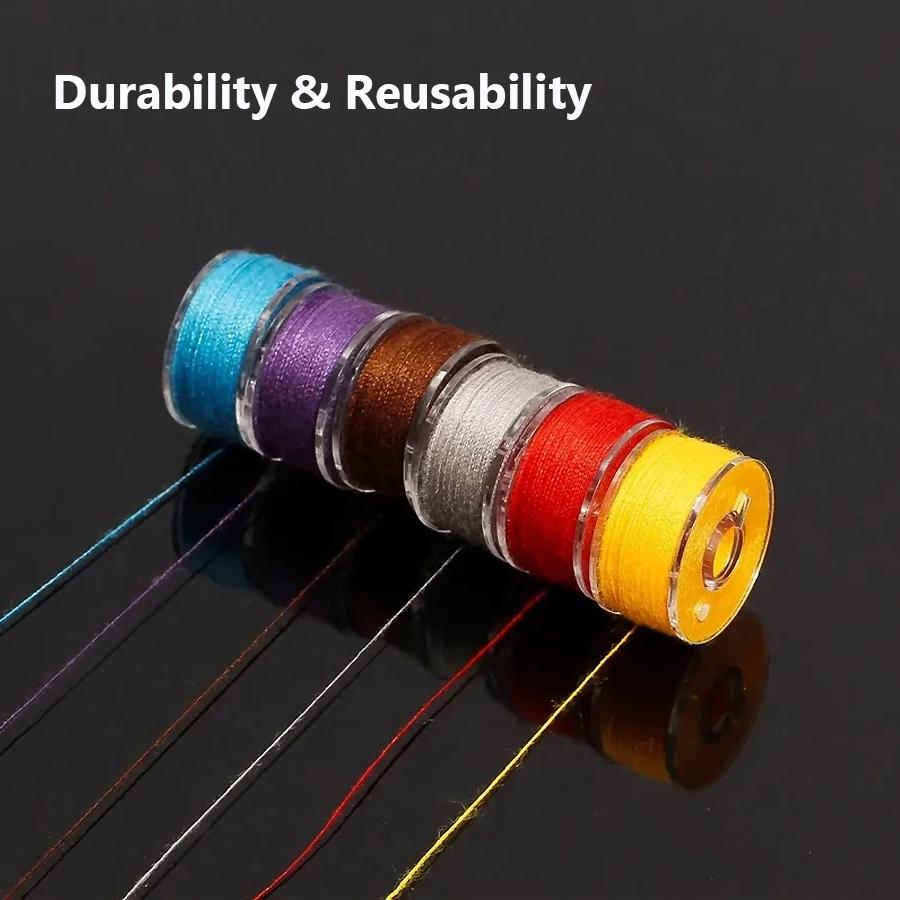 25pcs Colorful Empty Sewing Machine Bobbins Set, Plastic Spools with Storage Box for DIY Crafts, Sewing Projects, Thread Organization