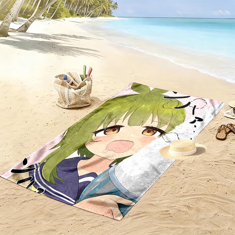 ShikanokoNoko 2D Flat Print Beach Towel, Large Soft Quick Dry Towel for Beach Camping Swimming.NSTJ0928146