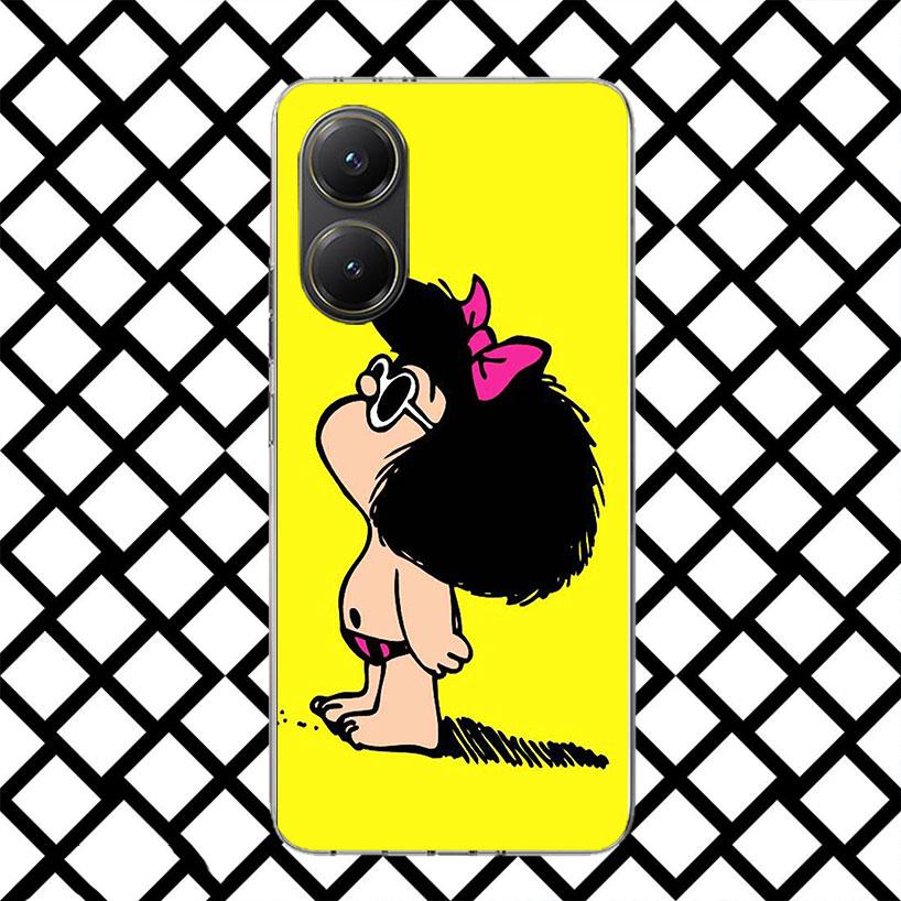 Cartoon Cute Mafalda Phone Case for Xiaomi Poco F7 Ultra X7 X6 X5 Pro X4 Gt M8 M7 Redmi 15 15C 13 13C 12 12C Soft Cover Fundas P