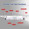 30cm Transparent Parallel Roller Ruler Multifunction Drawing Tool Scale Angle Line Balance Architectural Measuring Rolling Ruler