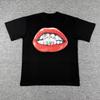 2026 High Quality Tshirt Mens Womens Loose Fashion Letter Candy Red And Blue Print Pattern Tshirt High Quality Cotton Tops