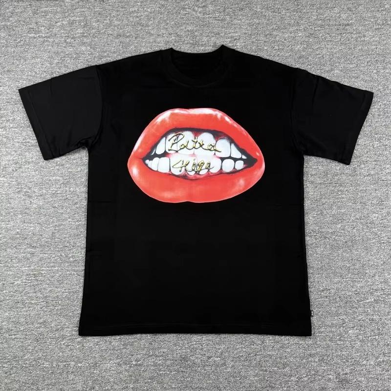 2026 High Quality Tshirt Mens Womens Loose Fashion Letter Candy Red And Blue Print Pattern Tshirt High Quality Cotton Tops