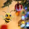 Bee Acrylic Cute Ornament Playful Cartoon Bee Decor Hanging Pendant For Decoration Car