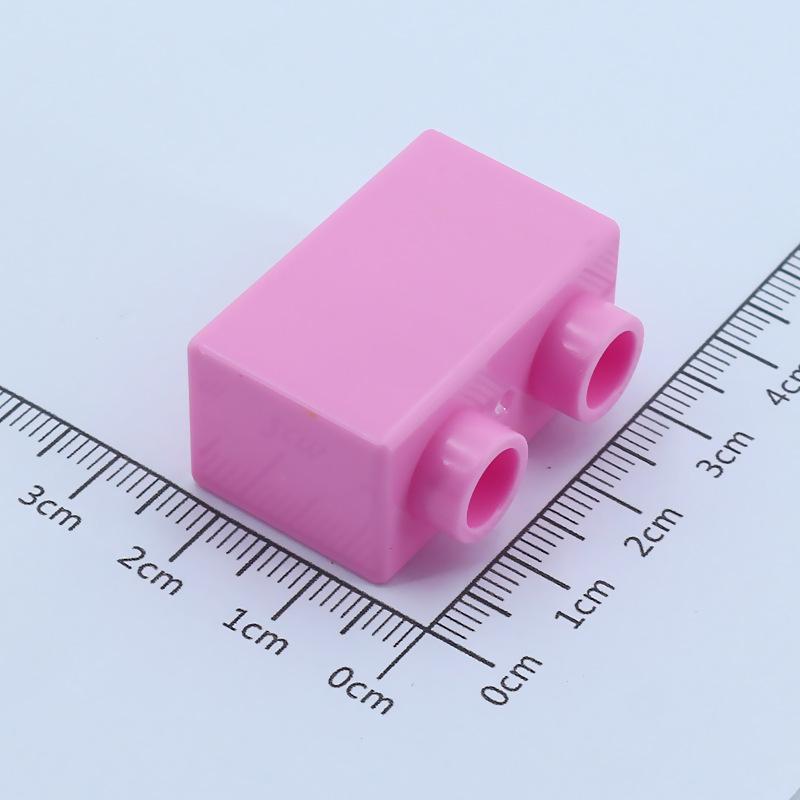 4 pezzi Mattoncini da Costruzione Grandi Fai da te 1x2 Mattoncini Grande Dimensione Accessori Assemblati Pezzi all'Ingrosso Giocattolo Educativo per Bambini