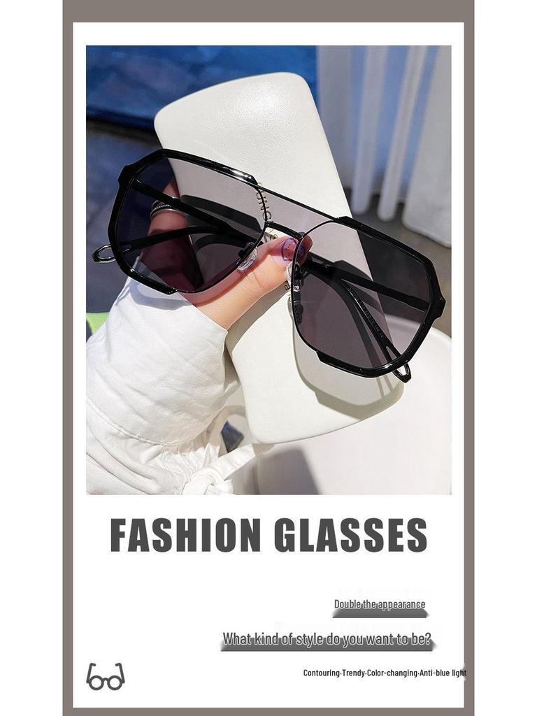 Ochelari maro la modă supradimensionați fotocromi anti-lumină albastră pentru bărbați și femei