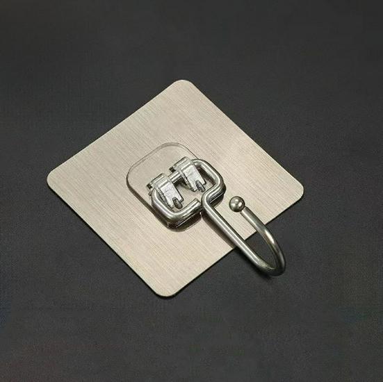 Punch-Free Transparent Adhesive Wall Hook - Strong Load-Bearing for Bathroom & Kitchen