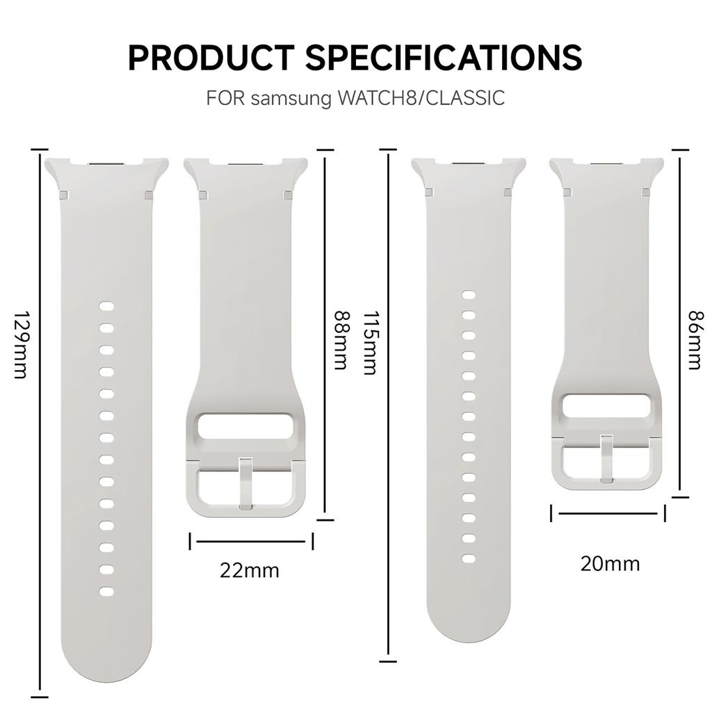 Official Silicone Strap for Samsung Galaxy Watch 8 Ultra2 8 Classic 46MM Smartwatch Replacement Band for Galaxy Watch8 40/44mm