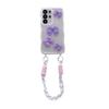 Samsung S25ultra Mobile Phone Case with Large Waves Cute Bow S24plus Integrated Lanyard Hole