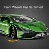 1:24 Scale Lambor Revuelto FKP37 Car Model Toy Metal Diecast Sound Light Pull Back Simulation Cars Models for Boys Collection