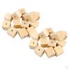 50 Cubes with Holes - Unfinished Solid Wood Beads for DIY Craft and Building Projects(2 Sizes To