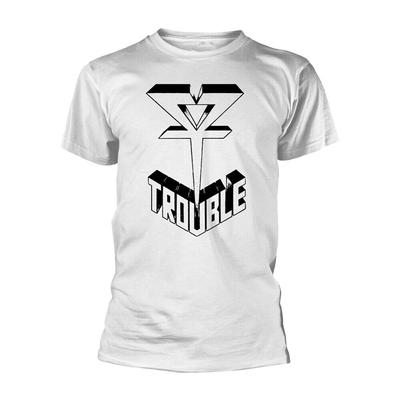 T-shirt Unisexe Blanc Logo Trouble